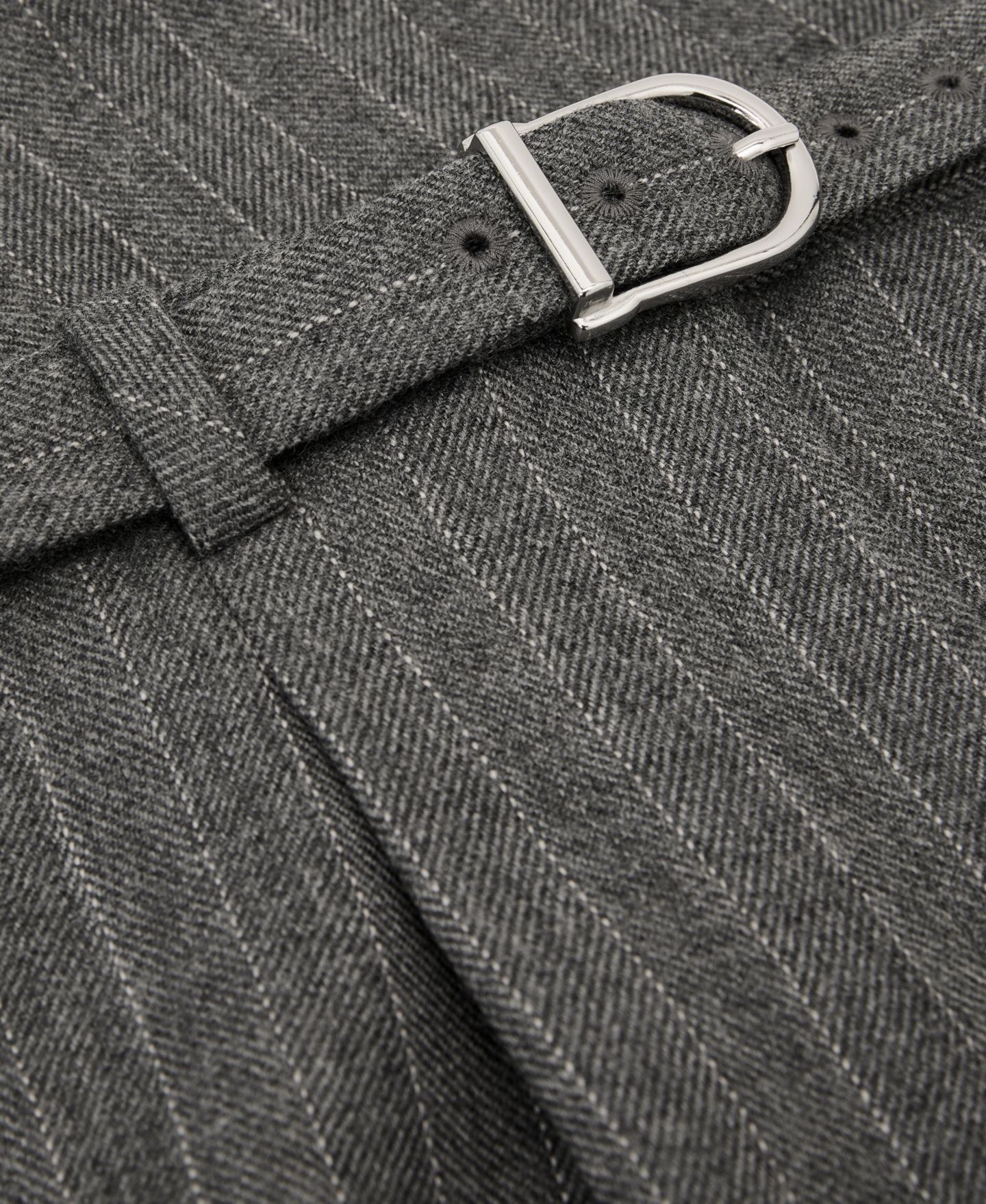 Женская юбка REISS Astrid High-Waisted Pleated Wool, цвет: Серый — фото 9