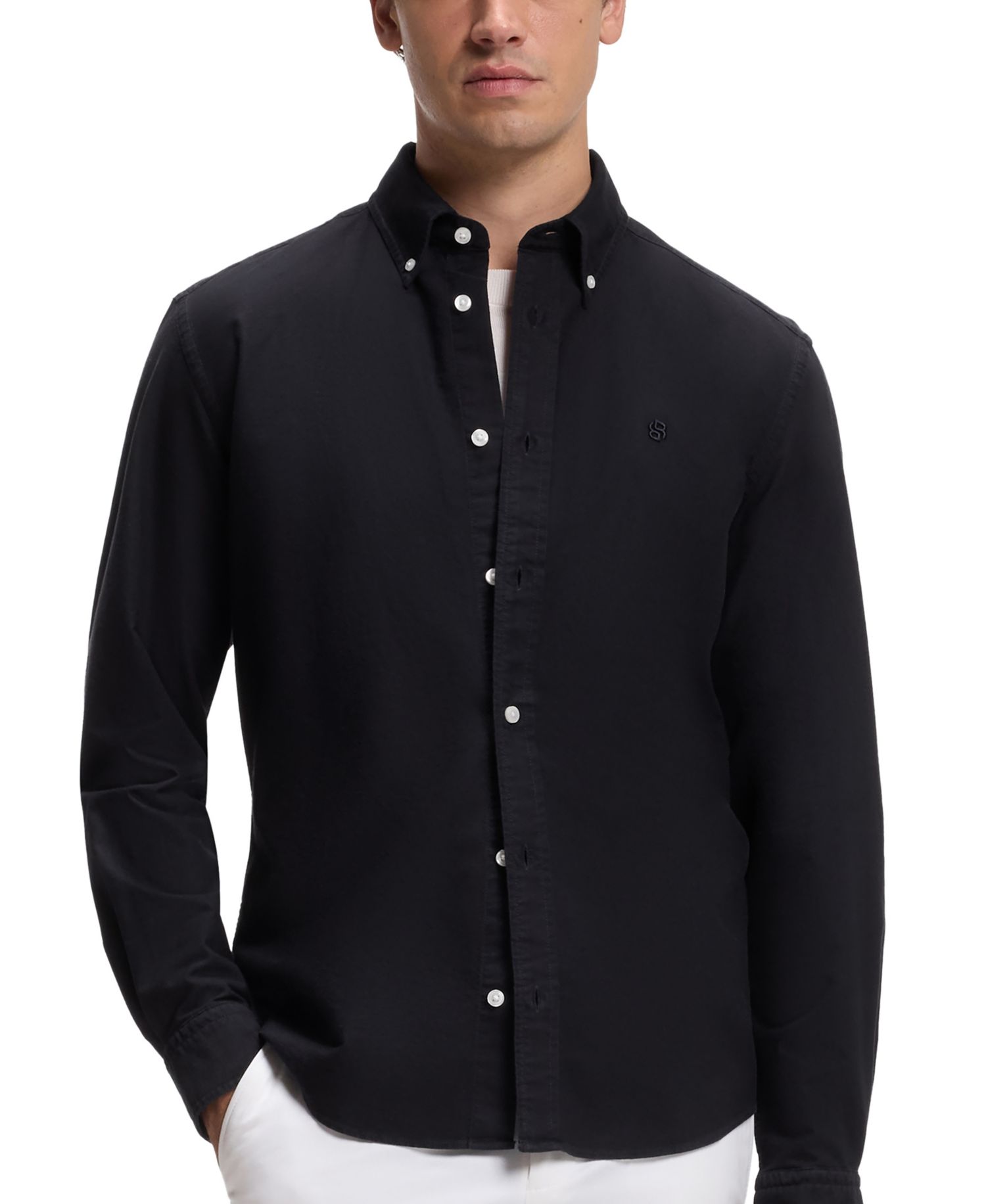 BOSS by Hugo Boss Men's H-LIAM Oxford Regular-Fit Button-Down Dress Shirt