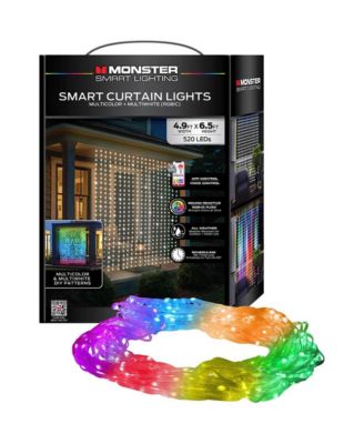 4.9 ft. x 6.5 ft. Multicolor Smart Music Sync LED Curtain Lights