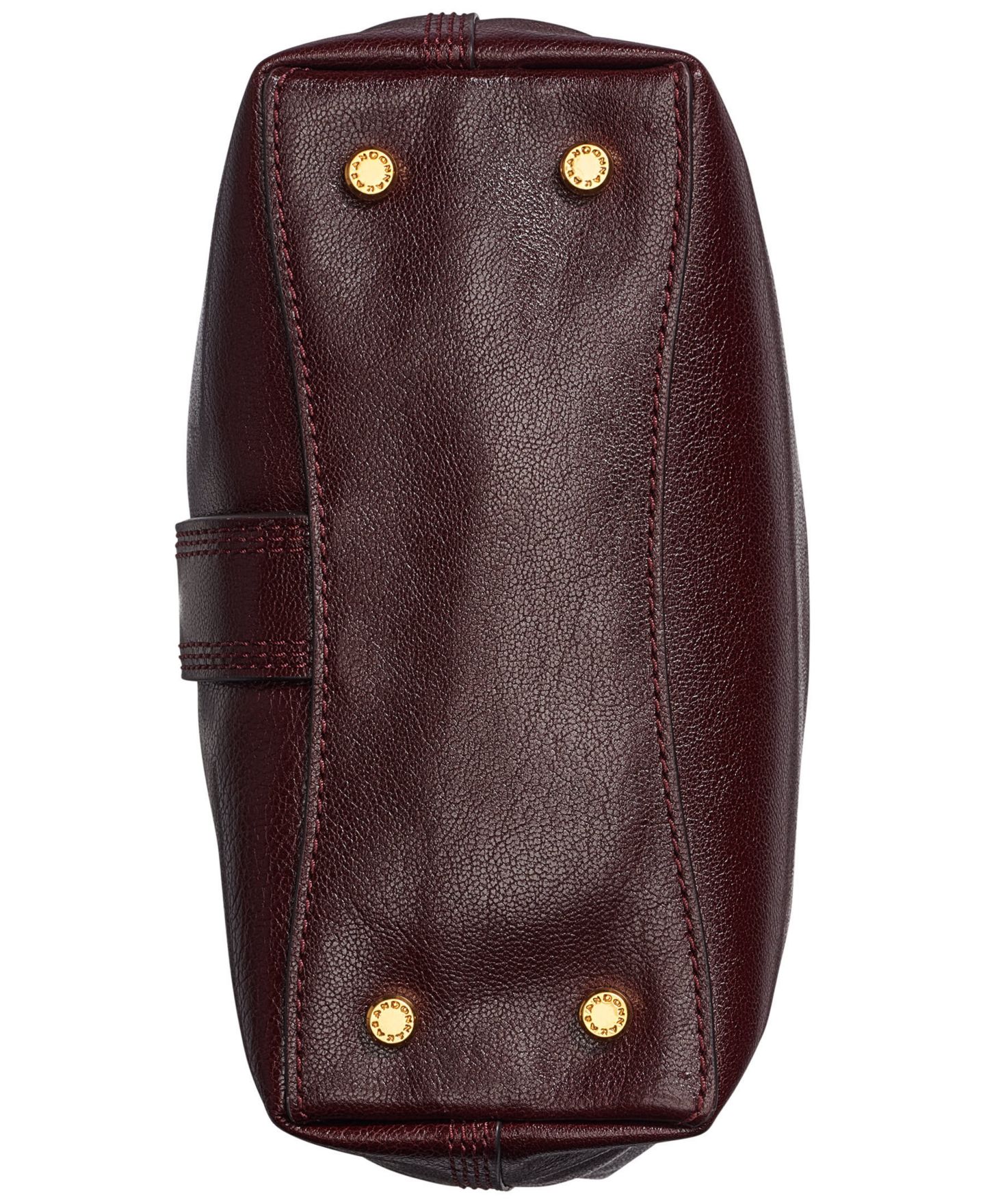 Женская сумка Donna Karan New York Leno Leather Adjustable Strap Small Tote, цвет: Чёрный вишнёвый — фото 5