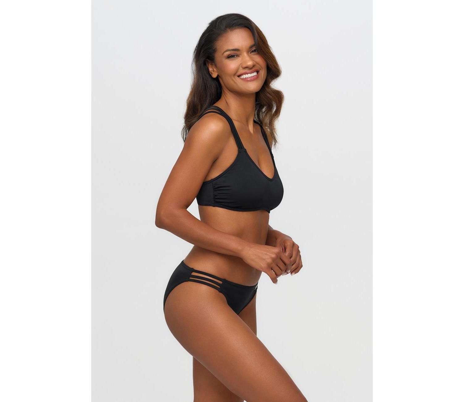 Women's Strappy Classic Bikini Style Moderate-Coverage Swim Bottom