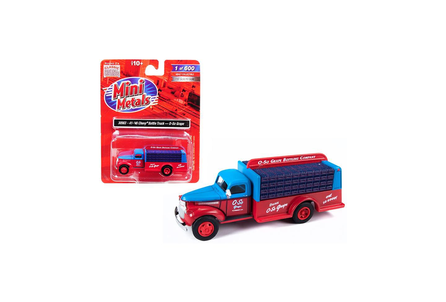 Детская игрушка Classic Metal Works 1941-1946 Chevrolet Delivery Bottle Truck "O-So Grape" 1/87 (HO) Scale Model, цвет: Assorted Pre-Pack — фото 1