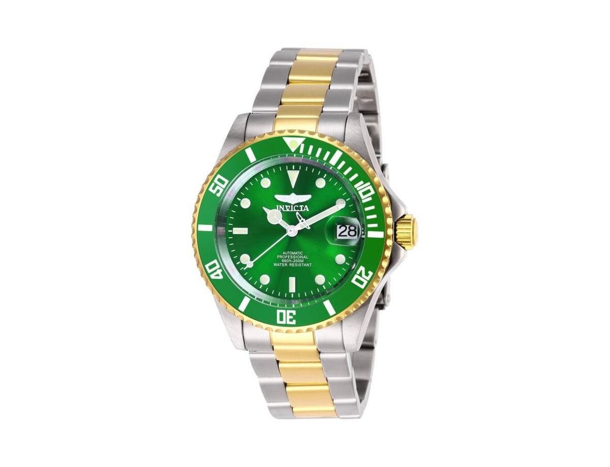 Invicta Men's Automatic Pro Diver 3-Hand Water-Resistant Two-Tone Stainless Steel Watch, 40mm - Gold/stainless steel