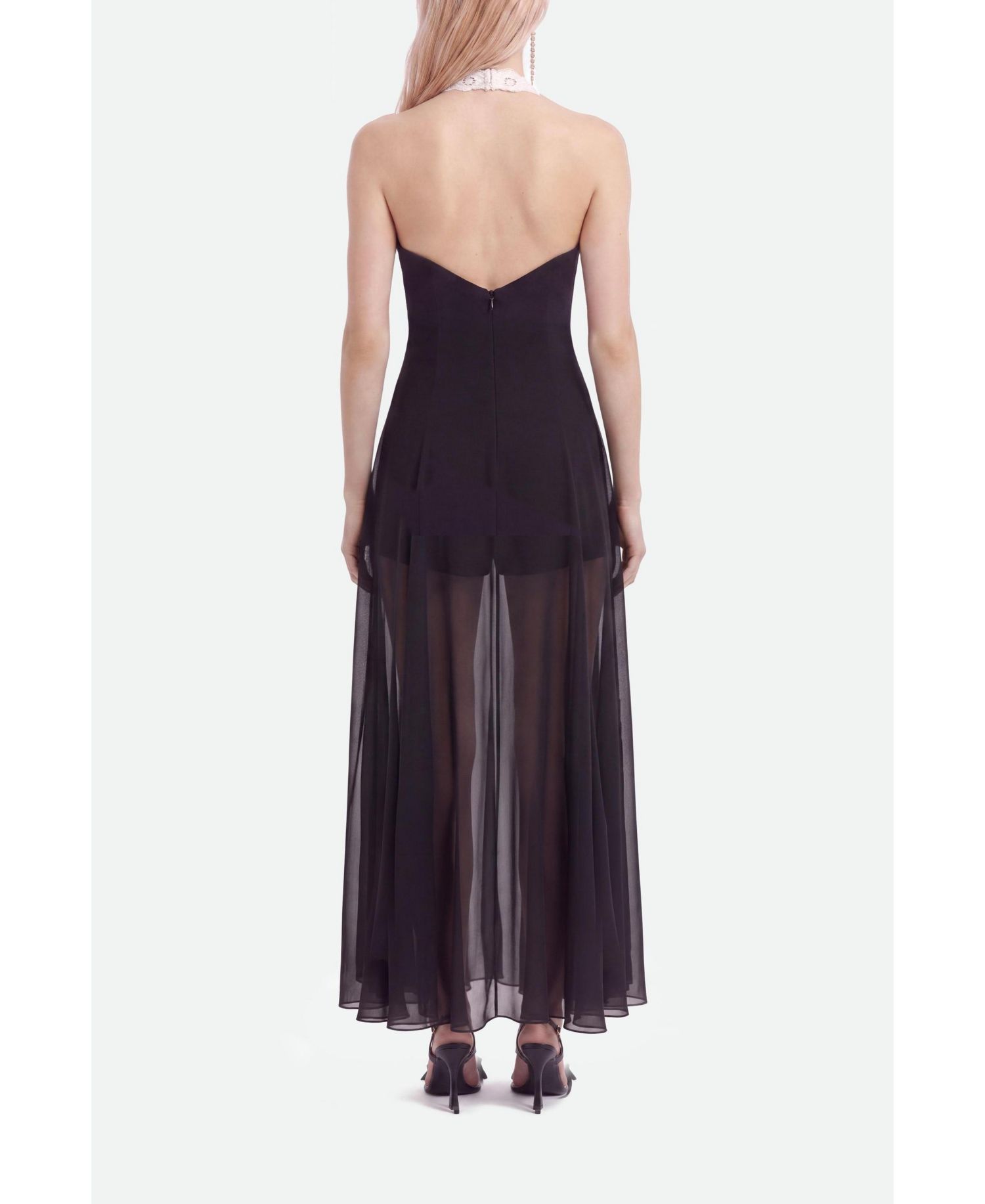 Women's Sweetheart Neckline Embroidery Maxi Dress