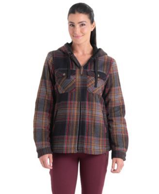 Women's Woodland Berber Lined Hooded Shirt Jacket