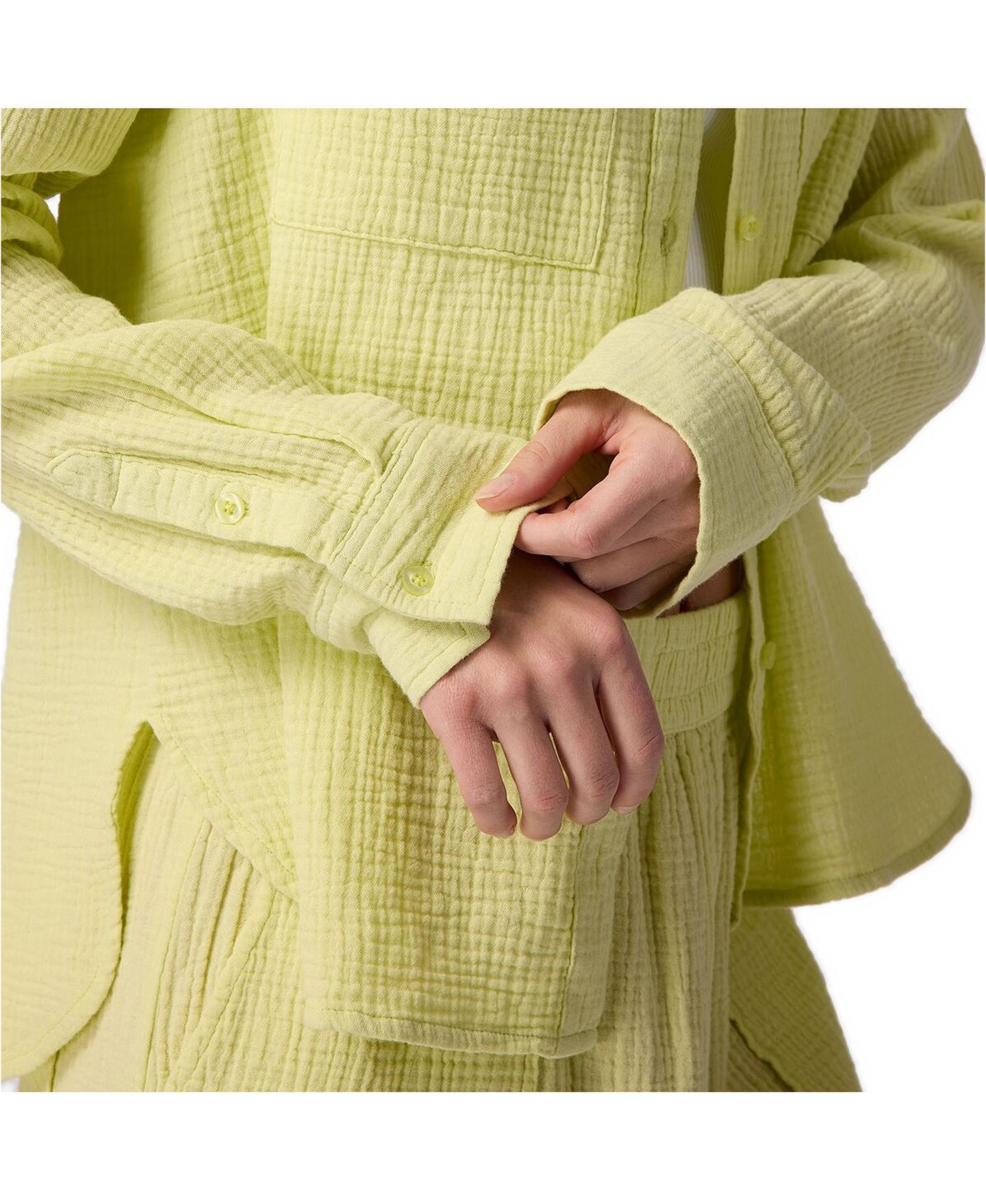 Женская рубашка Backcountry Cotton Gauze Long-Sleeve Point Collar Button-Down, цвет: Luminary — фото 3