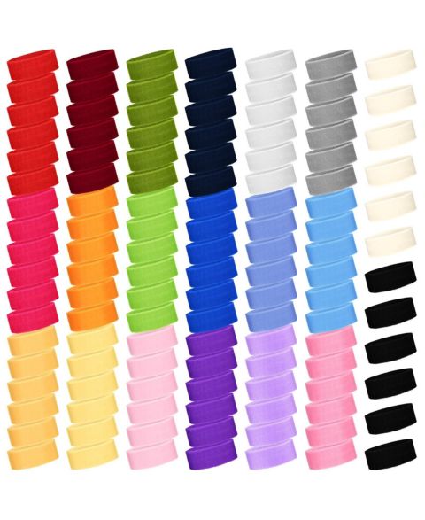 Спортивные эластичные повязки на голову Furlihong, набор из 120 шт, цвет: Colorful