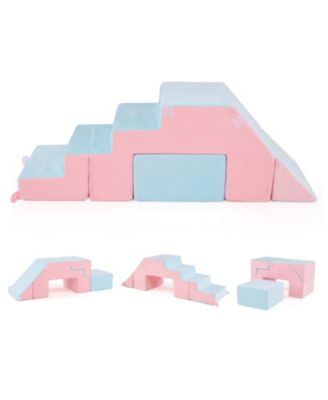 4-in-1 Foam Climbing Blocks Slide Soft Play Set