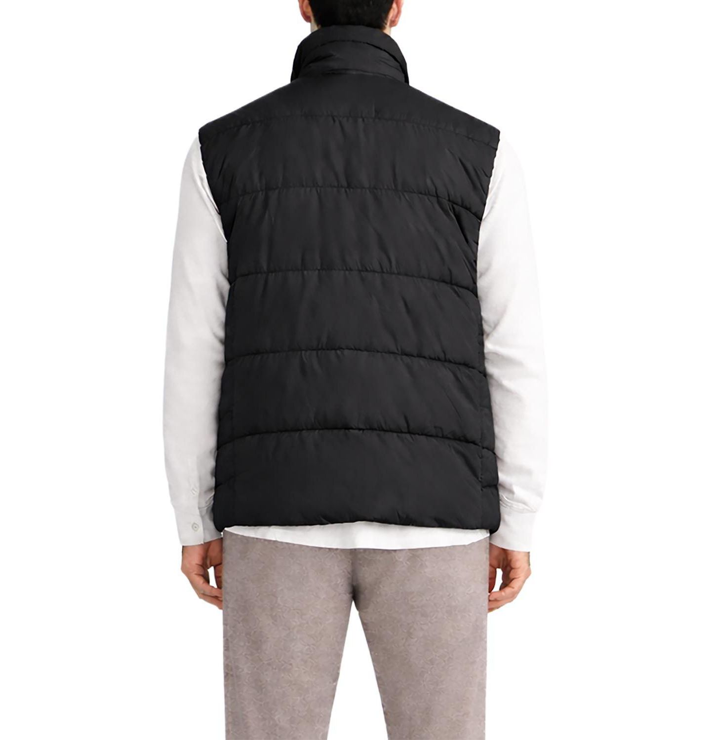 Мужской жилет Level 7 Office-Leisure Lightweight Water-Resistant Rain Pro Puffer Vest, цвет: Чёрный — фото 2
