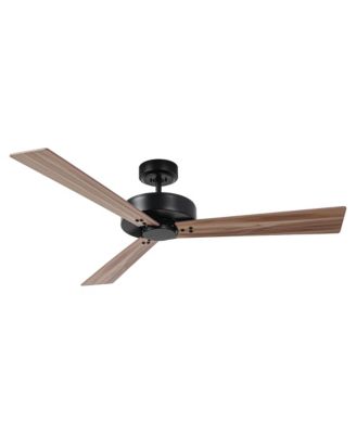 52" Black Modern Ceiling Fan without Light