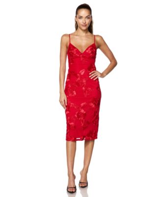 Juniors' Sweetheart Floral-Print Midi Dress