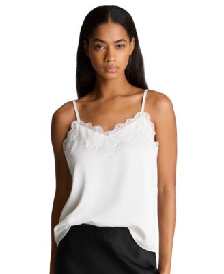 Women's Satin Lace-Trim V-Neck Camisole