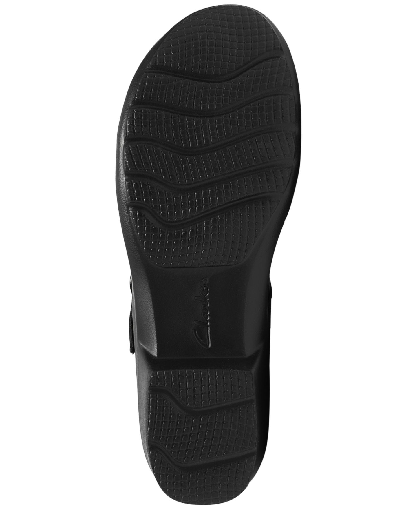 Женские балетки Clarks Angie Jane Mary Jane Arch-Support Round Toe Flats, цвет: Чёрный кожаный — фото 5