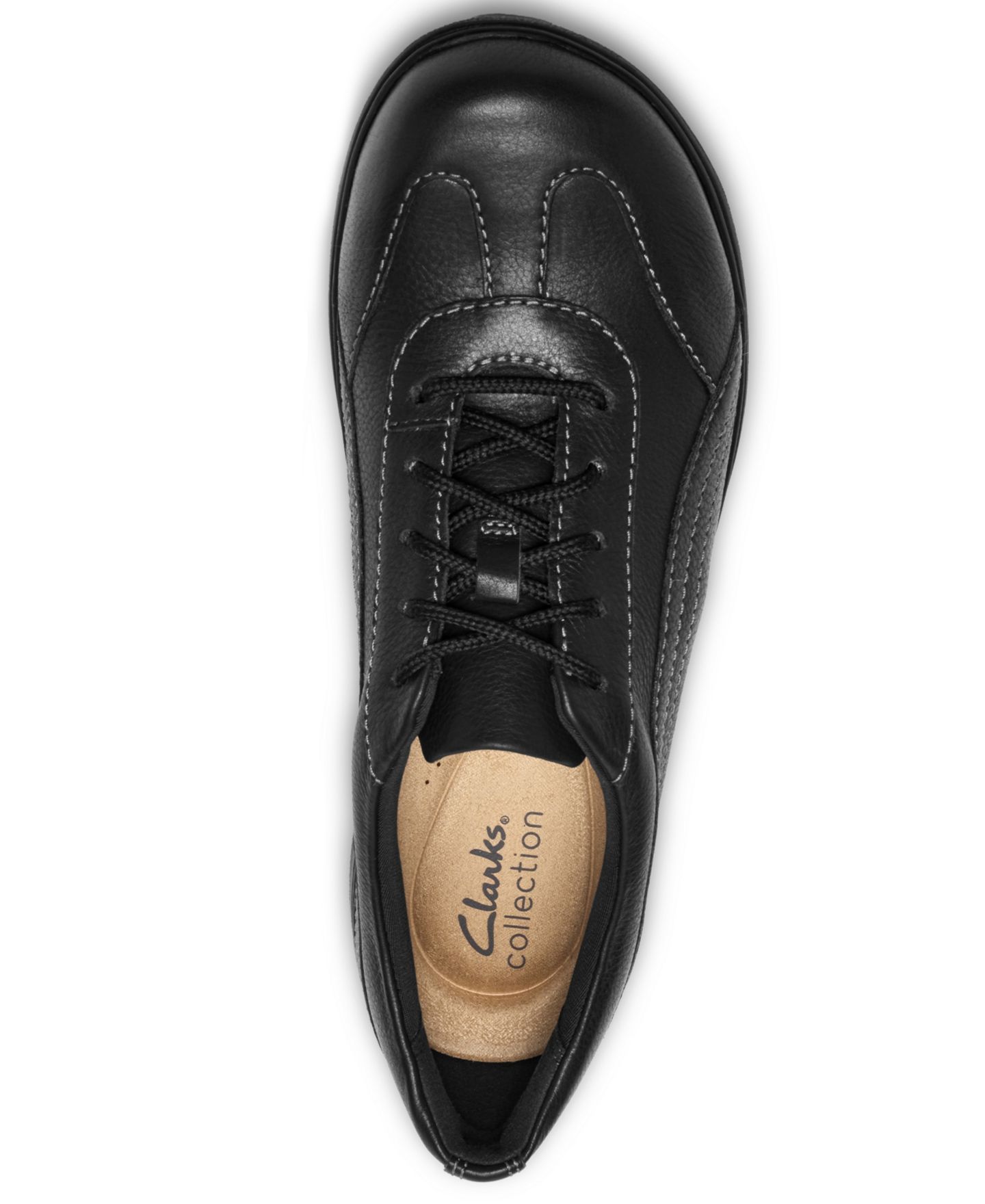 Женские кроссовки Clarks Carleigh Dream Leather Work Sneakers, цвет: Чёрный кожаный — фото 4