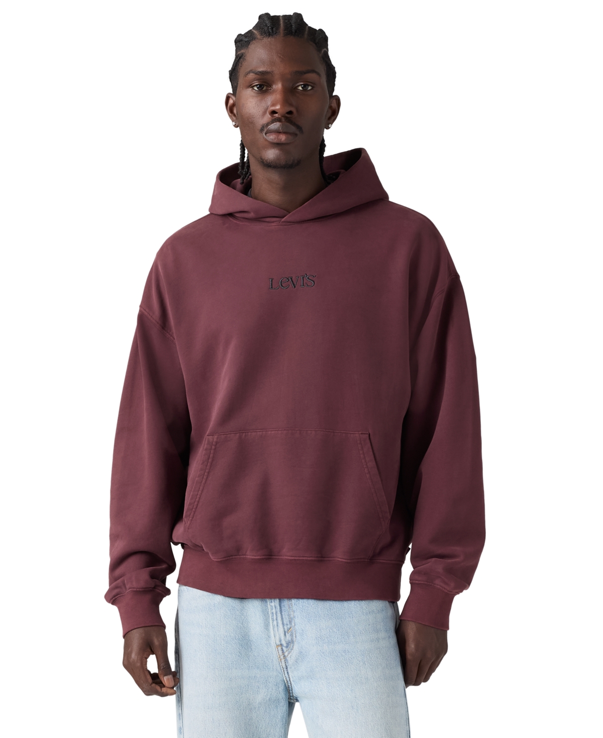 Levi's Men's Sunset Graphic Regular-Fit Cotton Pullover Hoodie - Wine