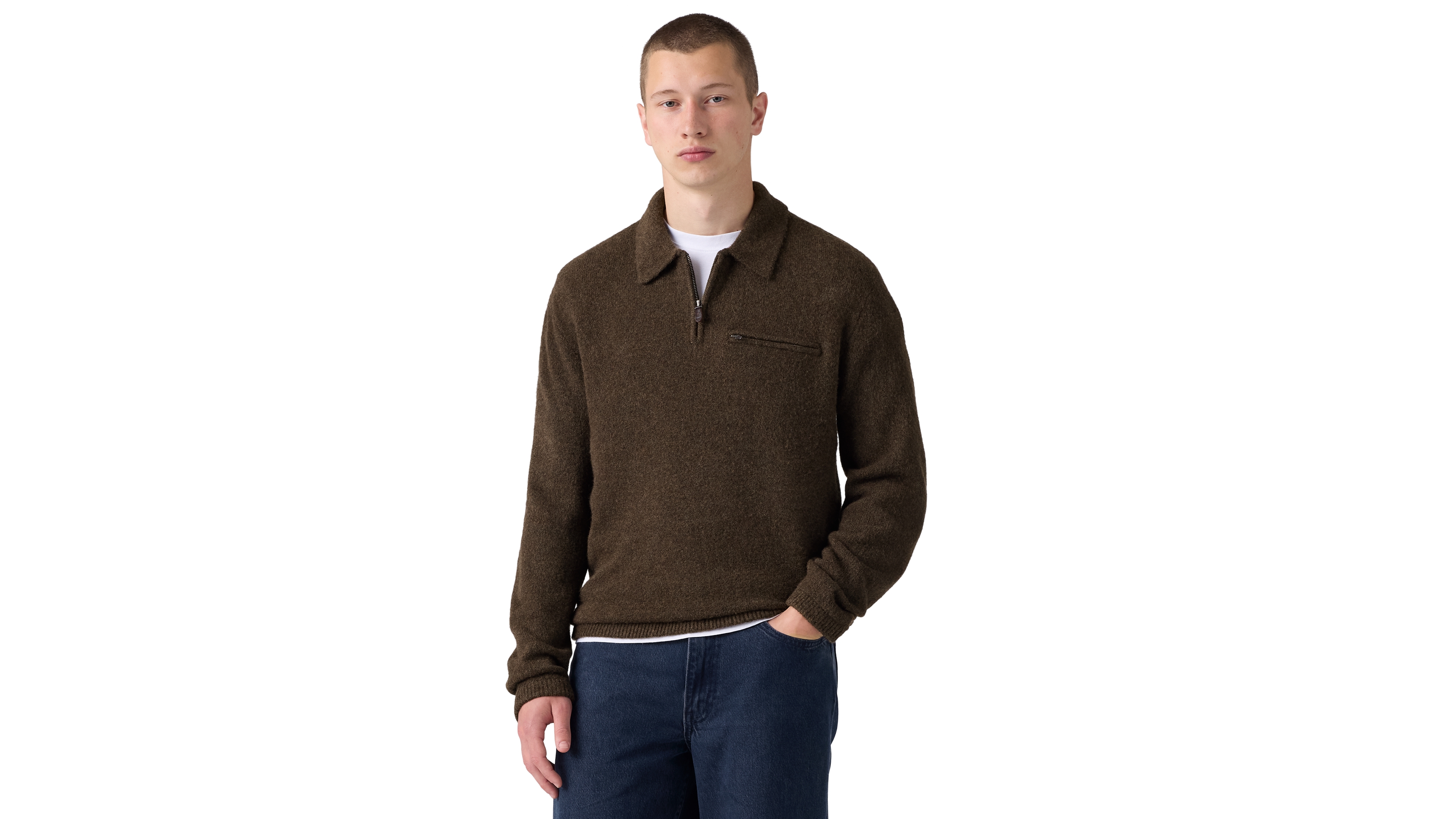 Levi's Men's Boulder Quarter-Zip Regular-Fit Sweater
