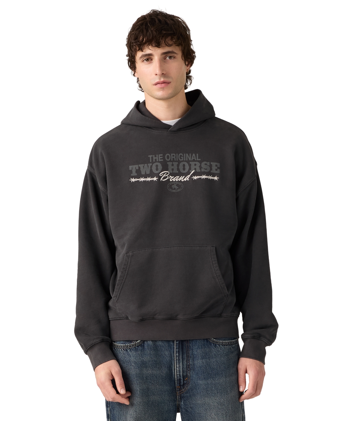 Levi's Men's Sunset Graphic Regular-Fit Cotton Pullover Hoodie - Phantom