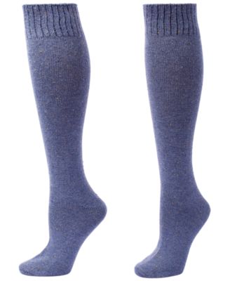 Women's Tweed Ribbed Welt Knee-High Socks