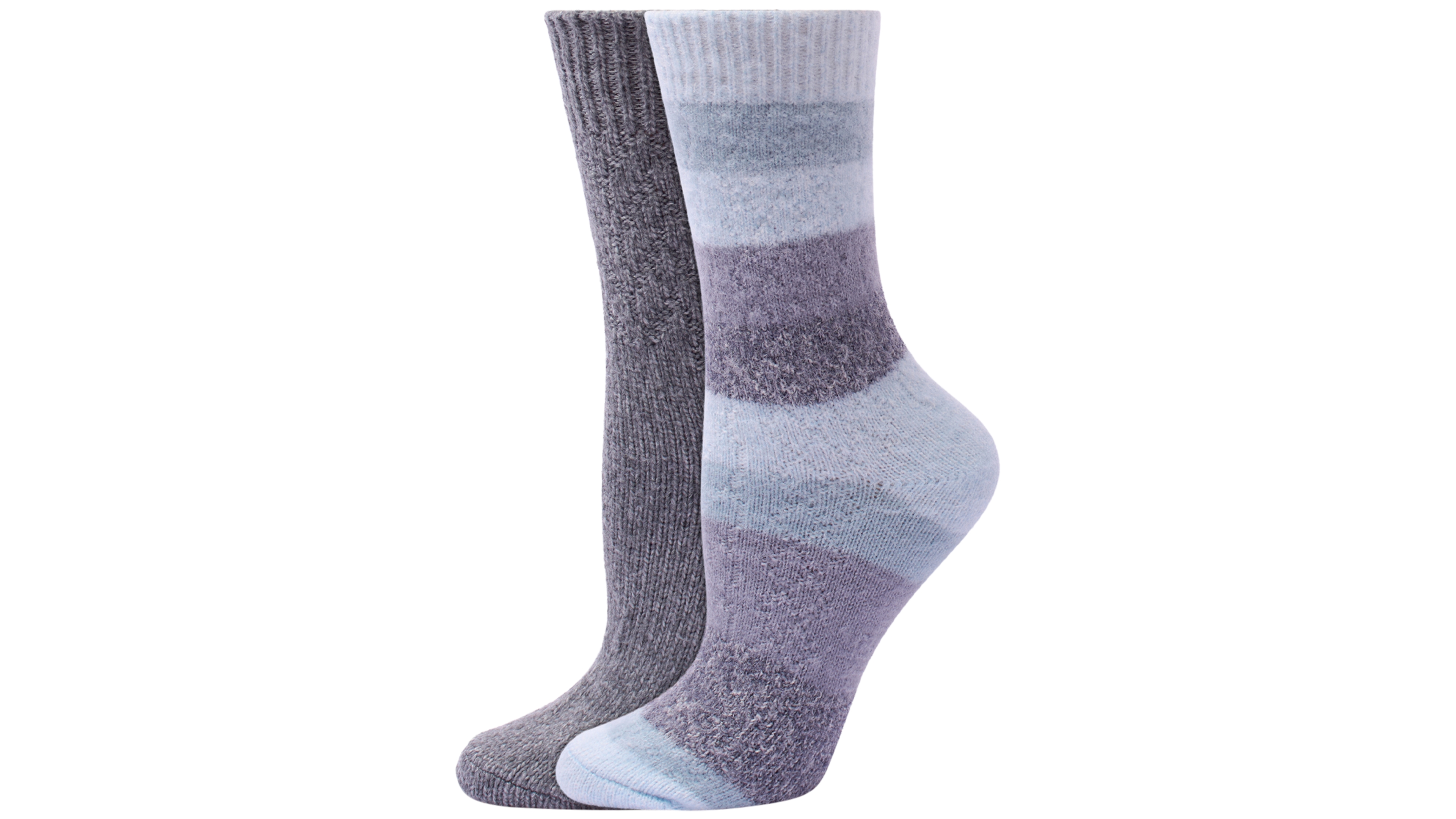 Hue Women's Mixed Cable Boot Sock Crew Socks, 2-Pack