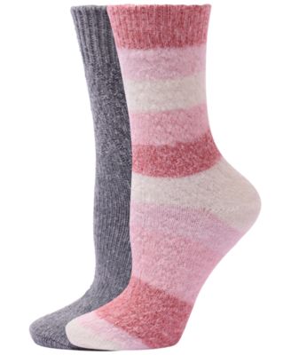 Women's Mixed Cable Boot Sock Crew Socks, 2-Pack