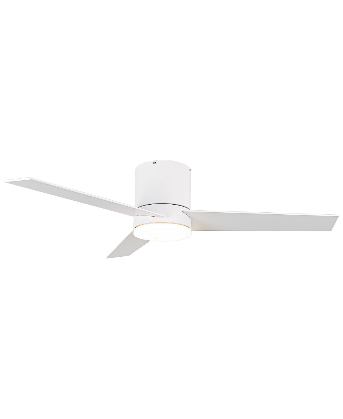 Parrot Uncle 48" Modern Dimmable Low Profile Ceiling Fan with Light and Remote - White