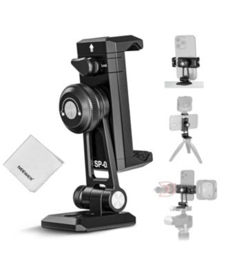 Arca-Type Quick Release 360-Degree Rotation Phone Tripod Mount Adapter Compatible with 2.6" to 3.8" Wide Phones