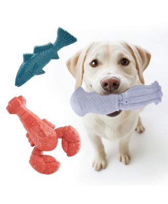 3 Pack Ocean Themed Indestructible Dog Chew Toys For Aggressive Chewers