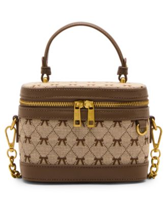 Bow Jacquard Small Adjustable Strap Crossbody Handbag