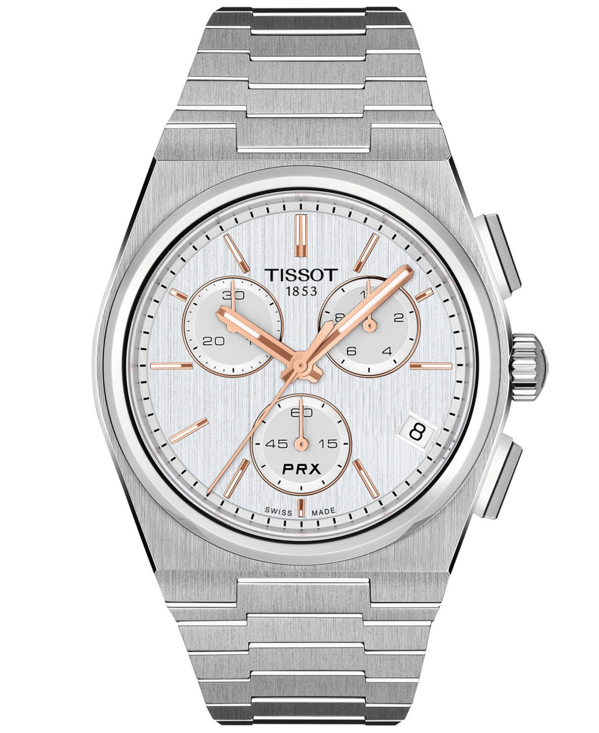 Tissot Men's Quartz Chronograph Silver-Tone Stainless Steel Watch 41mm