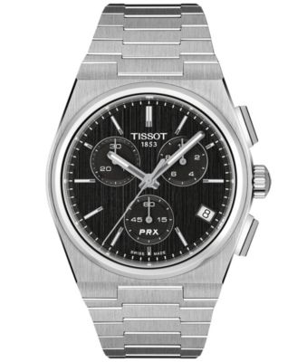 Men's Quartz Chronograph PRX Silver Stainless Steel Watch 41mm