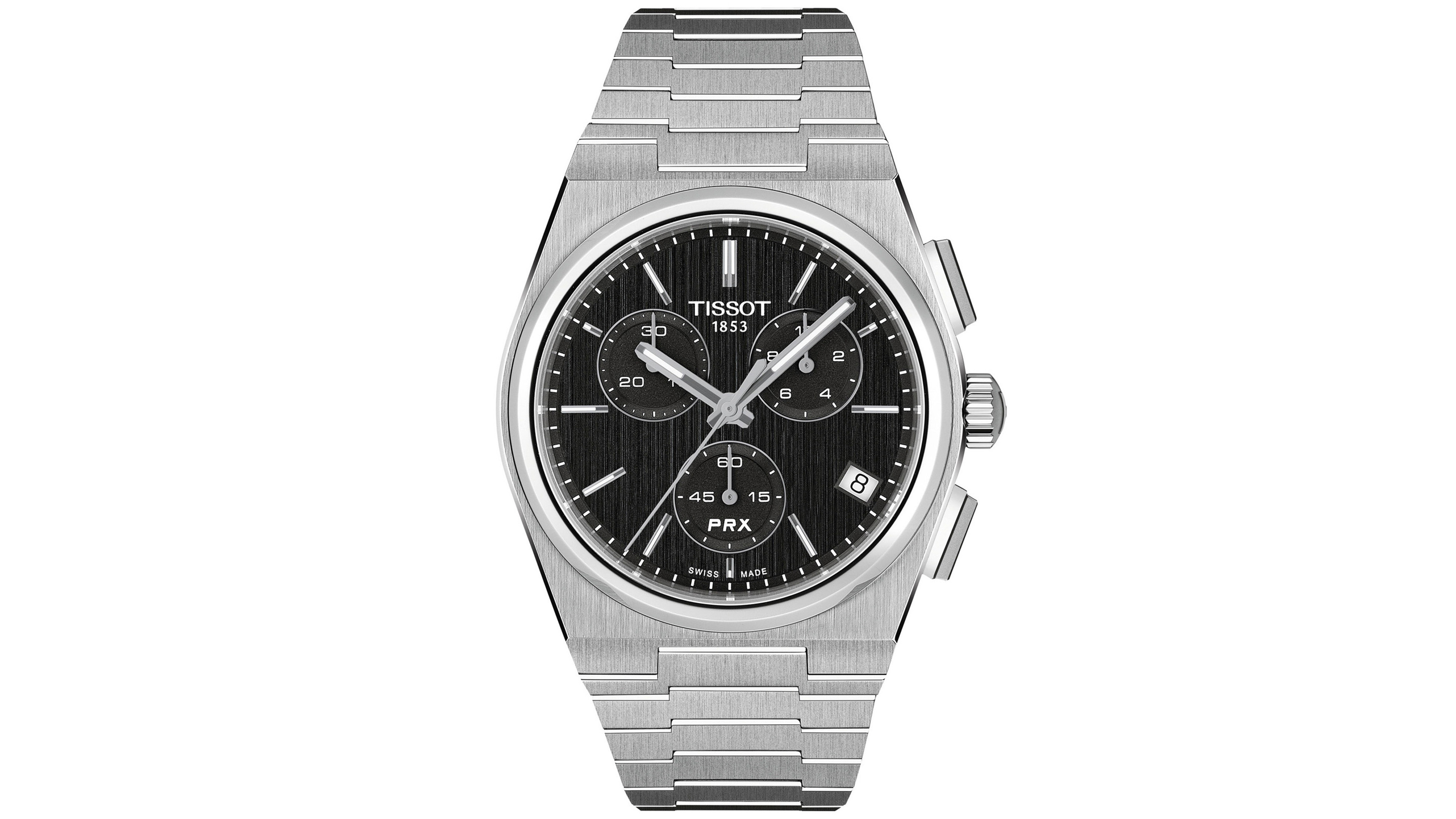 Tissot Men's Quartz Chronograph Prx Silver Stainless Steel Watch 41mm