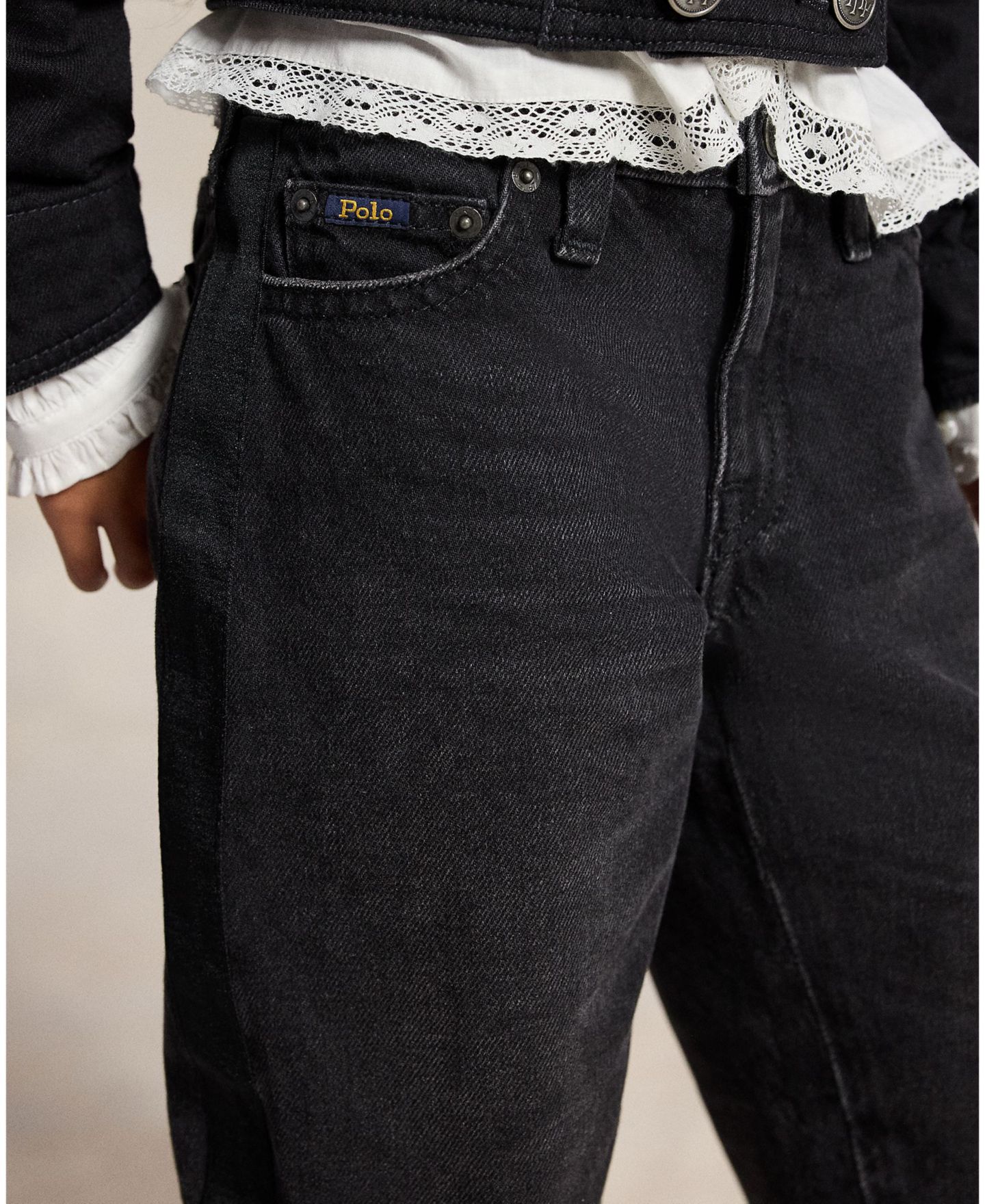 Джинсы Polo Ralph Lauren Curved Tapered Denim для девочек, цвет: Варёный — фото 3