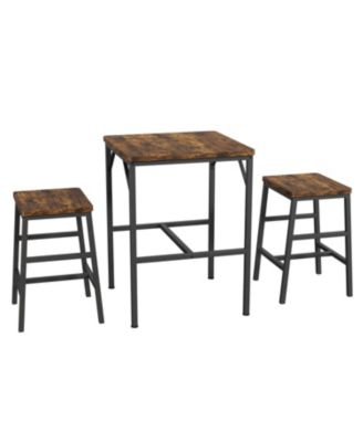 3-Piece Counter Height Dining Set with 2 Stools Dining Table Set