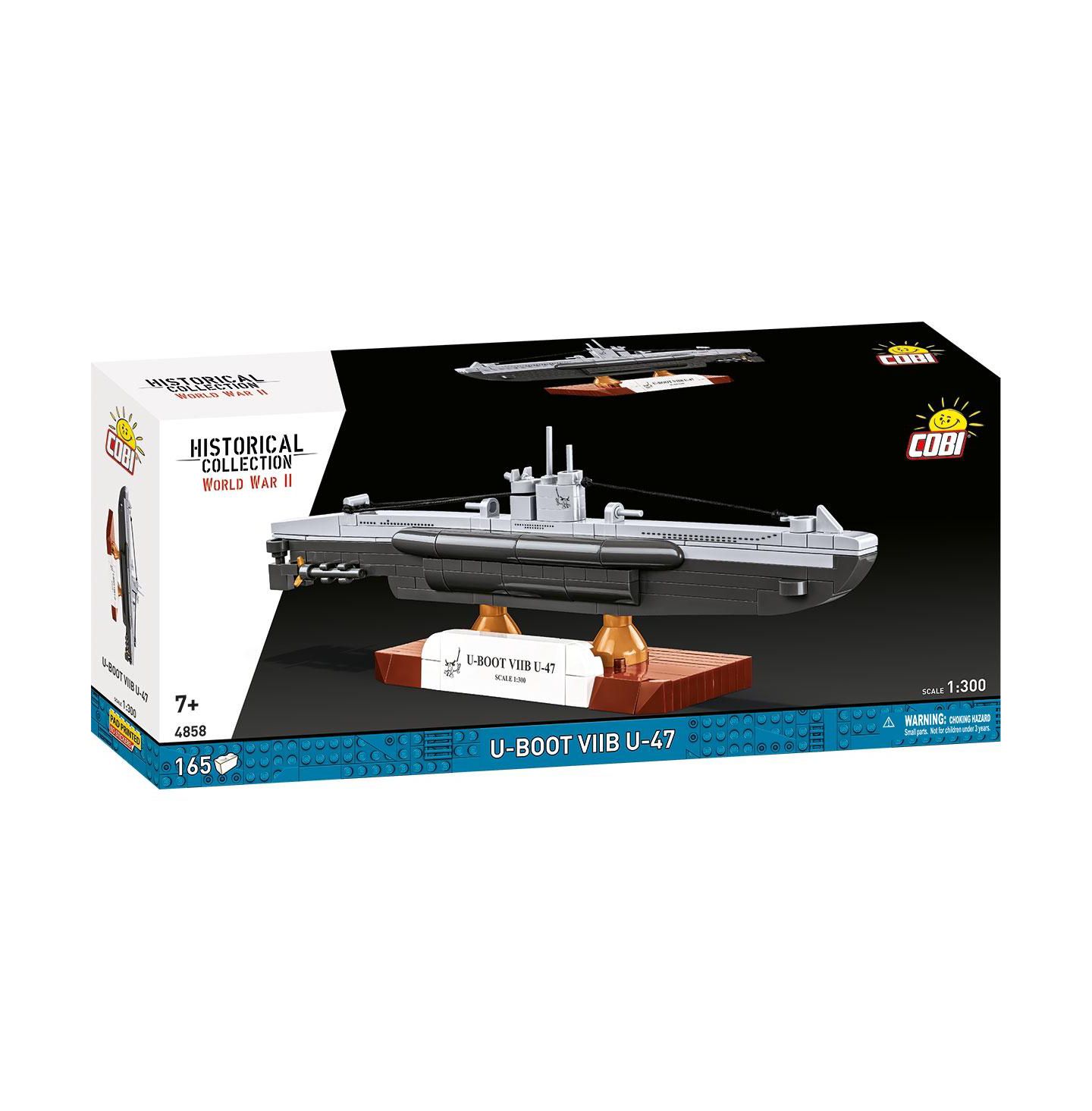 Детский конструктор COBI Historical Collection Wwii U-BOAT Viib U-47 165-Piece Building Set, Ages 7+ — фото 1