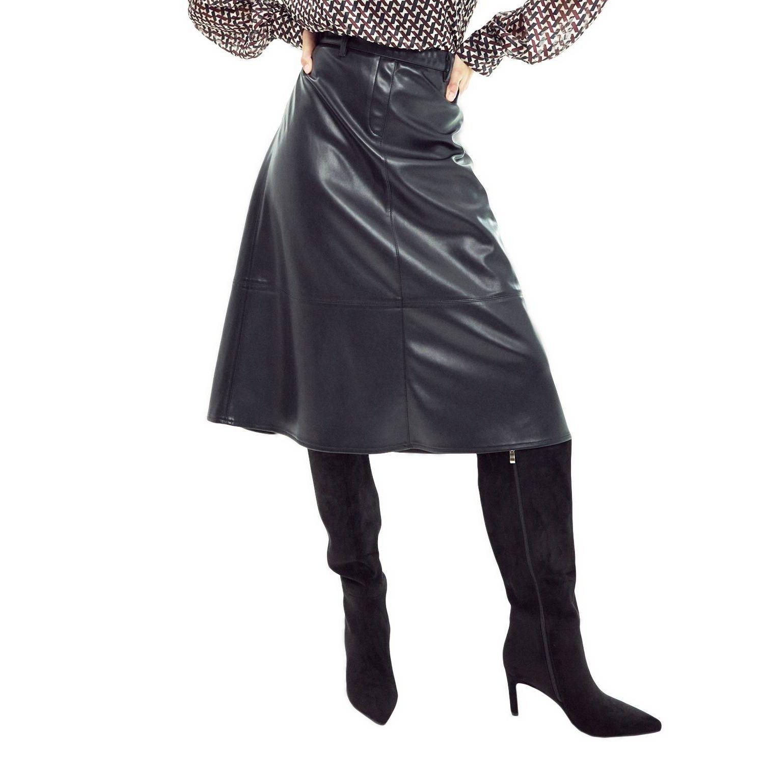 Women's Faux Leather Skirt