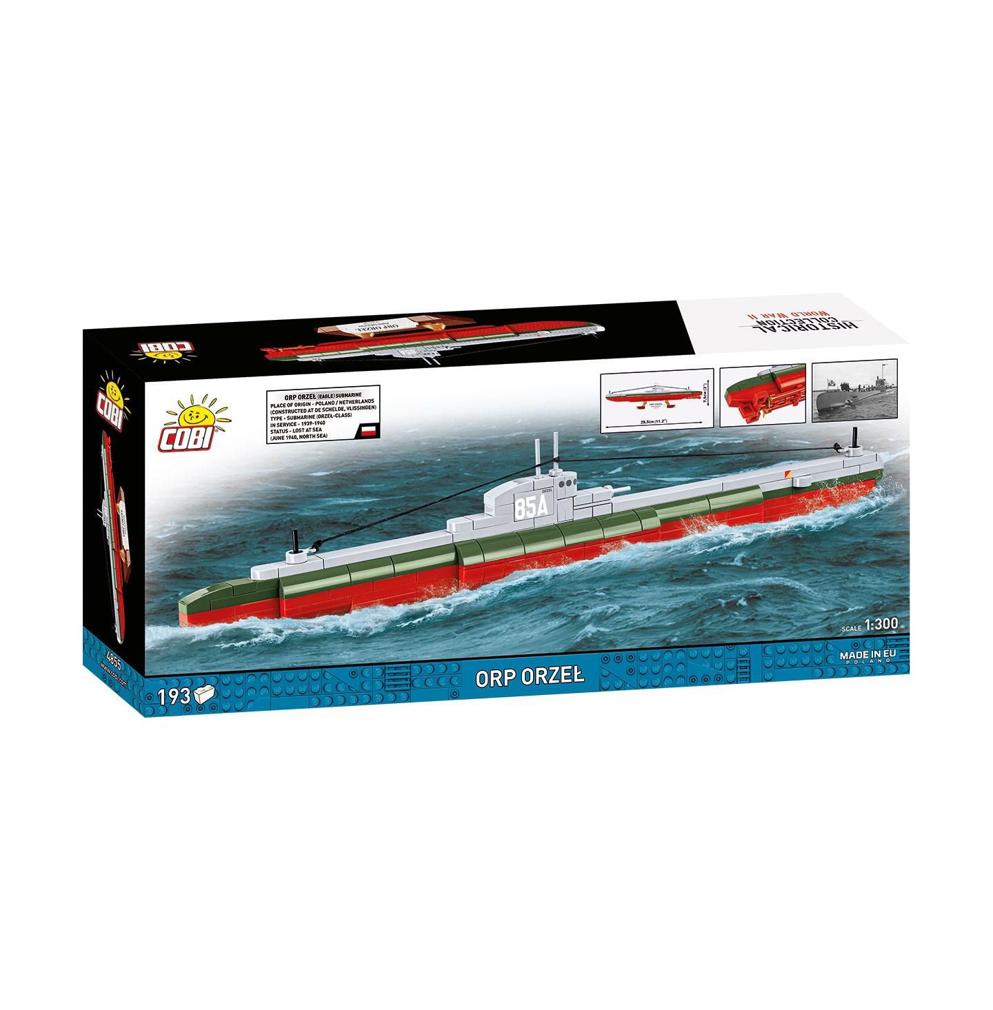 Детский конструктор COBI Wwii Polish Submarine ORP Orzel 193-Piece Building Set, Ages 7+ — фото 2