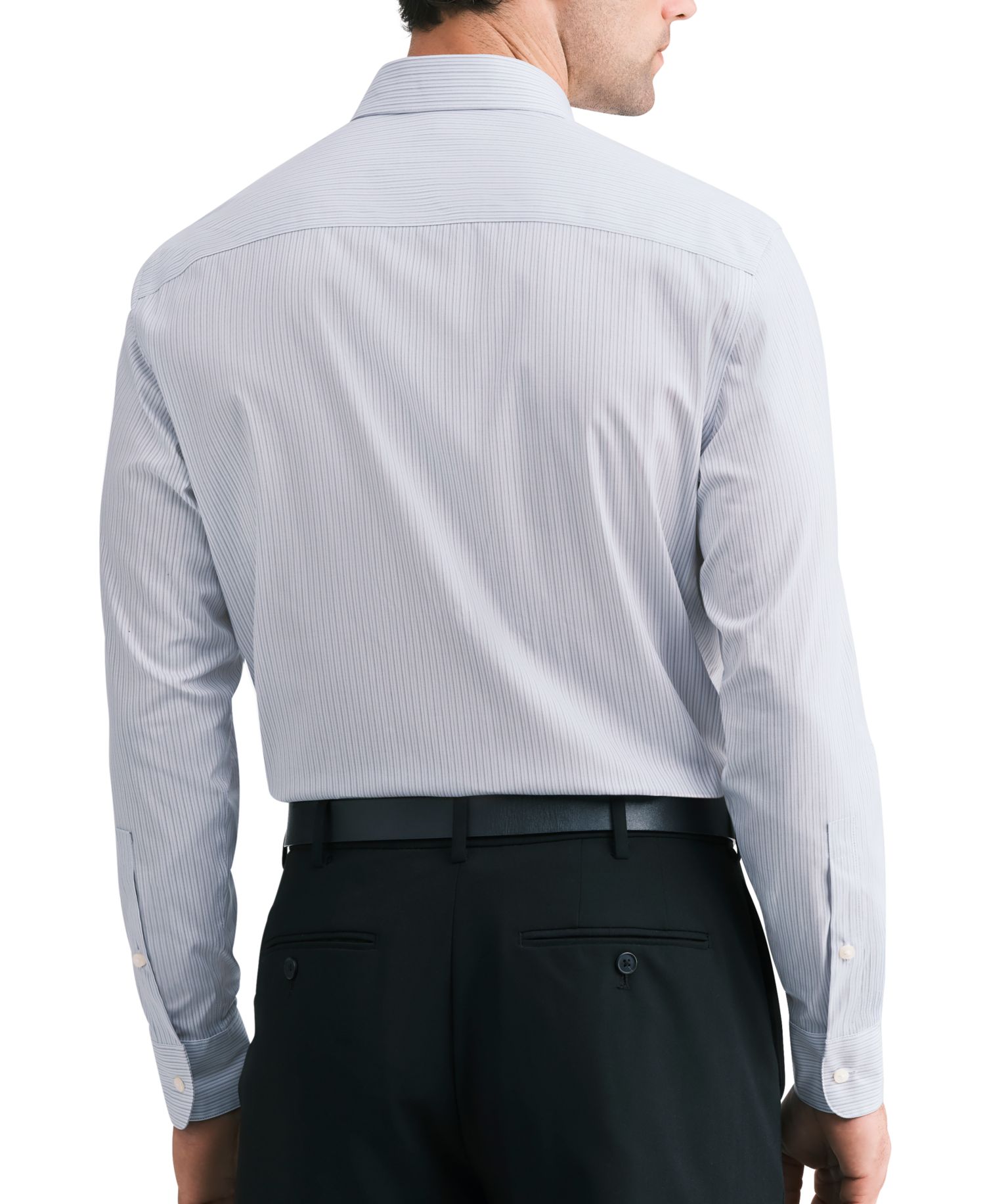 Men's Performance Wrinkle-Free Round Cuff Dress Shirt