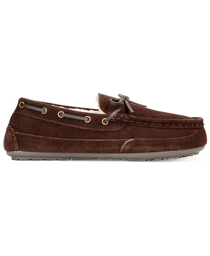 rockport men's suede moccasin slippers