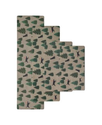 Dogs and Christmas Trees Non-Slip Kitchen Mat