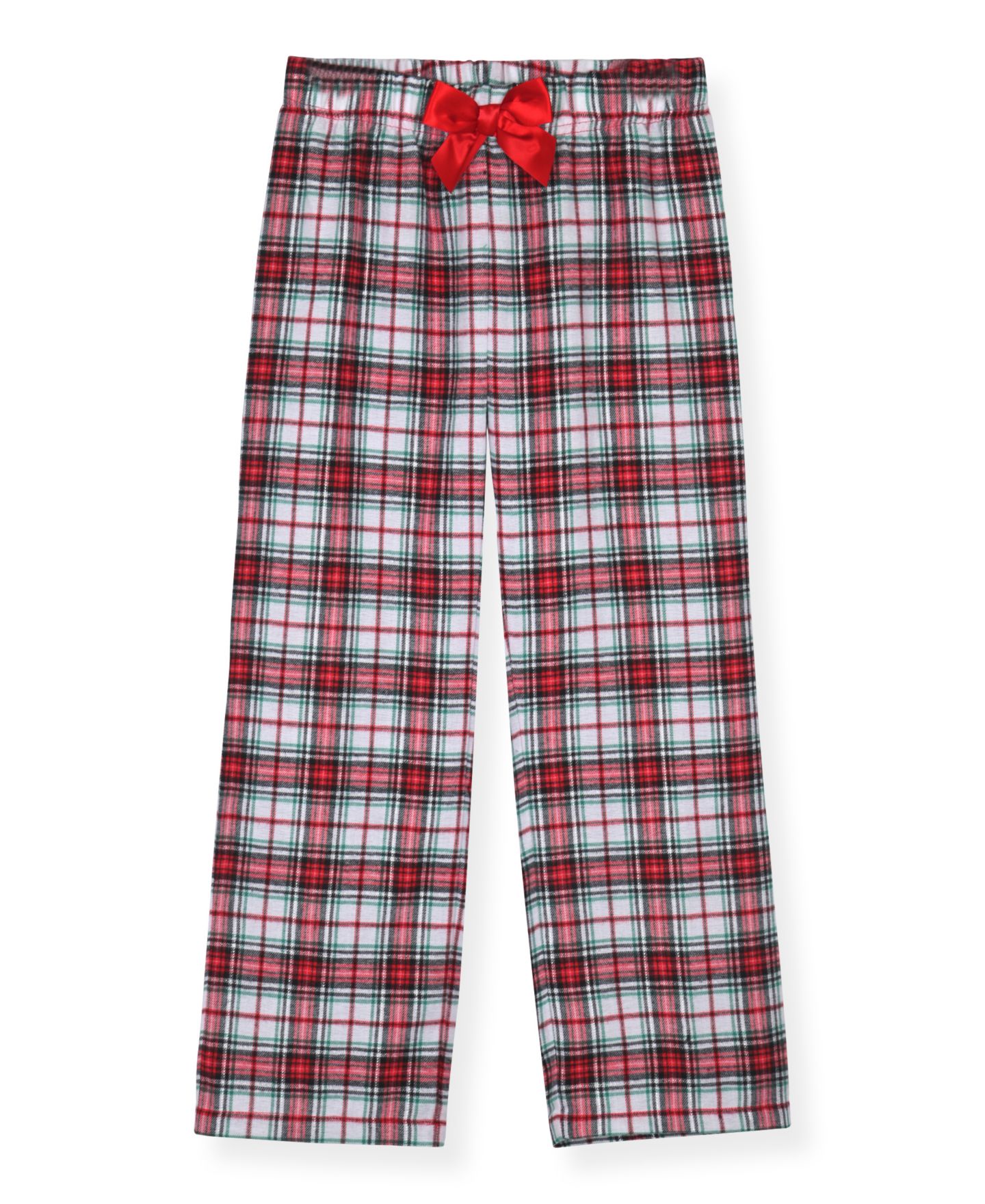 Max & Olivia Girls' 5-16 Long-Sleeve Crewneck Plaid Pajama and Scrunchie, 3-Piece Set, цвет: Красный — фото 3