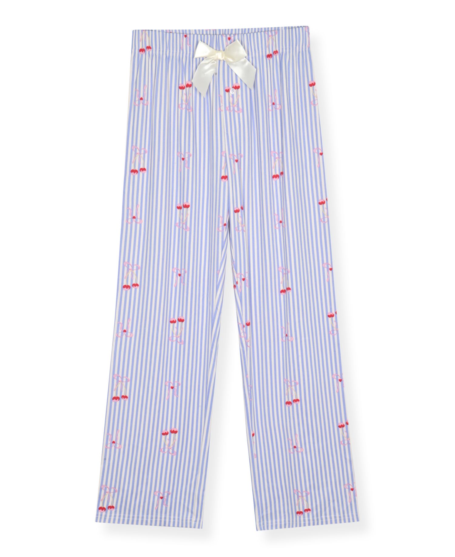 Girls' 5-16 Milky Long-Sleeve Crewneck Pajama with Scrunchie, 3-Piece Set