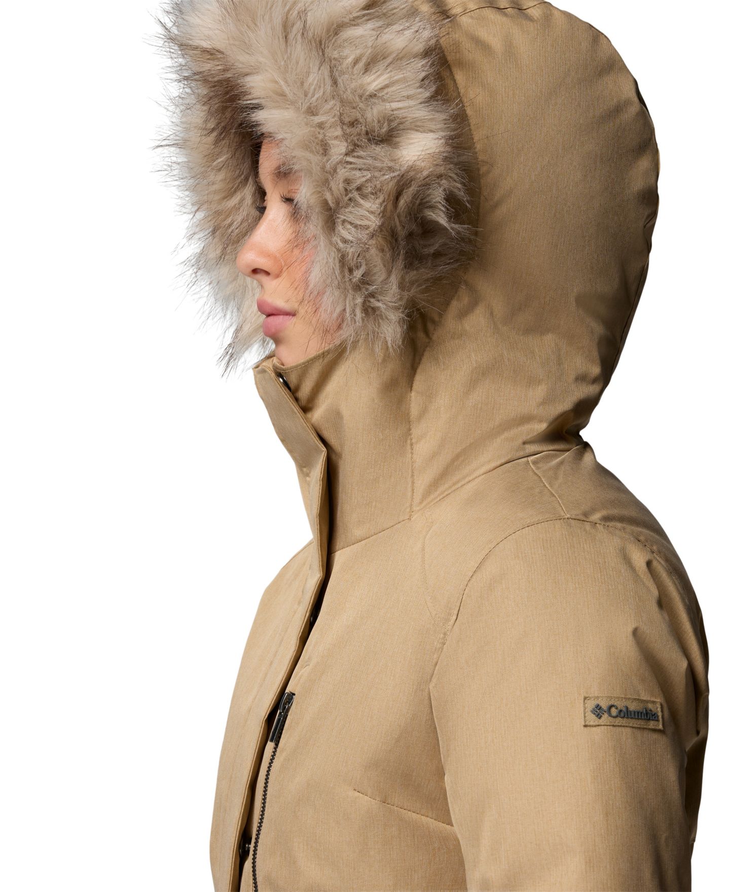 Женская куртка Columbia Suttle Mountain Long Insulated, цвет: Пляжный — фото 3