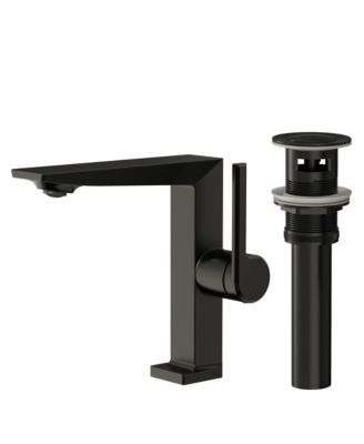 Single-Handle Bathroom Sink Faucet with Quiet Flow and Pop-Up Drain Brushed