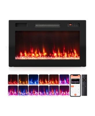 30 Inch Smart WiFi Electric Fireplace with APP Alexa Google Assistant Control Timer