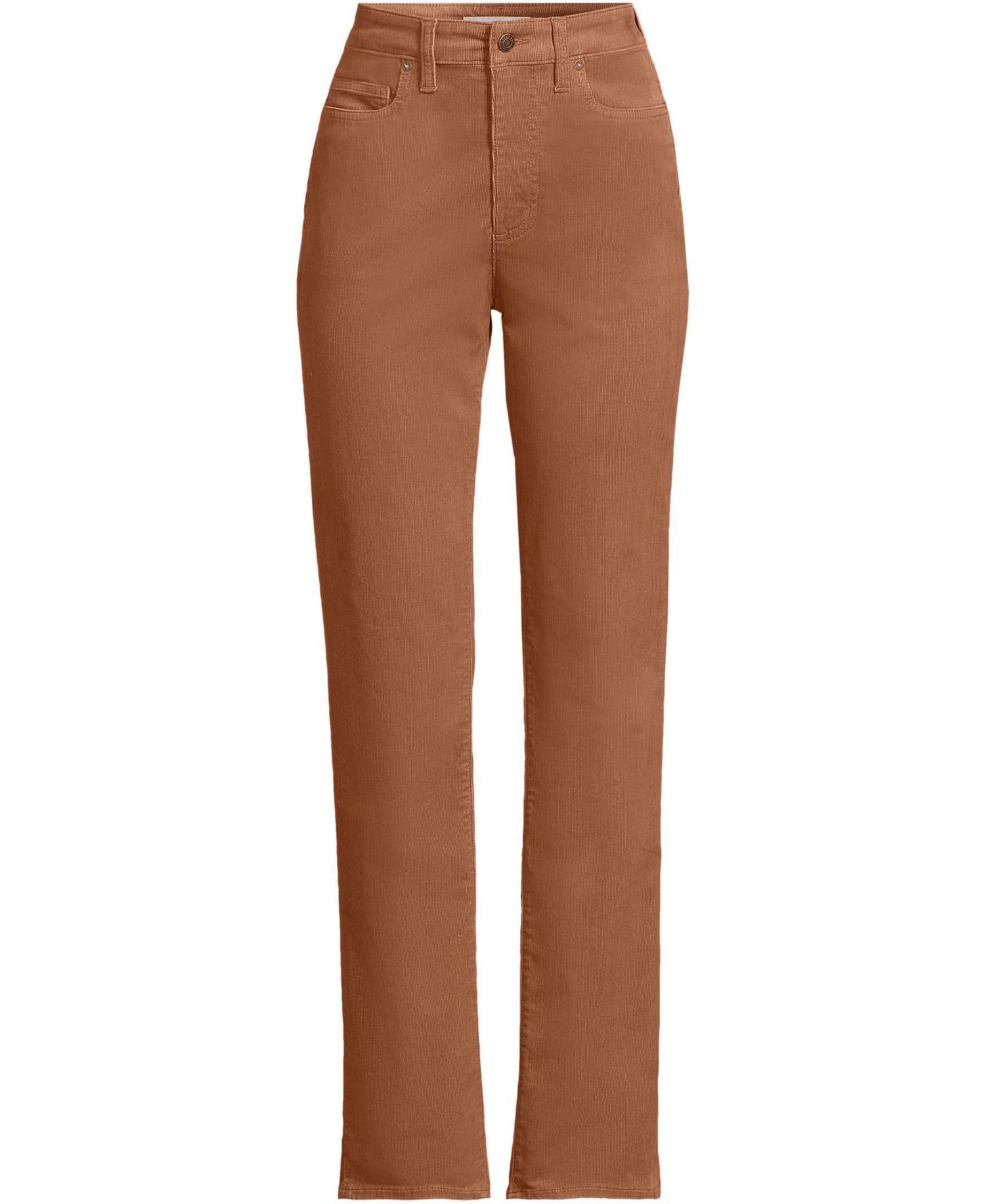 Women's Fine Wale Corduroy High Rise Straight Leg Pants