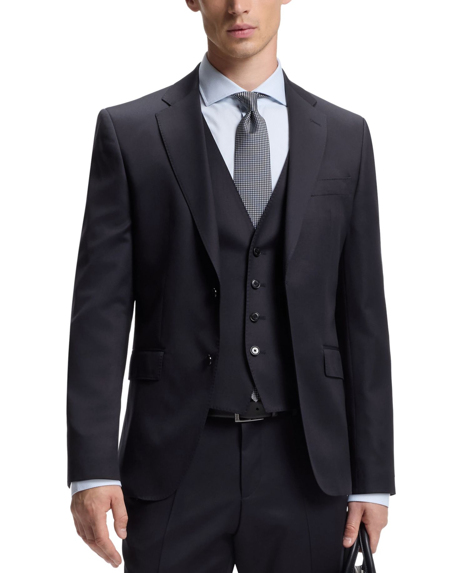 Men's Virgin-Wool Serge Suit Jacket