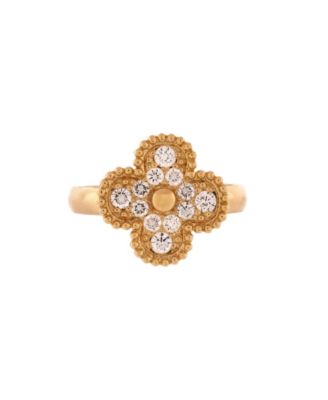 Vintage Alhambra Round Diamond Ring (0.48 ct. t.w.) in 18K Yellow Gold