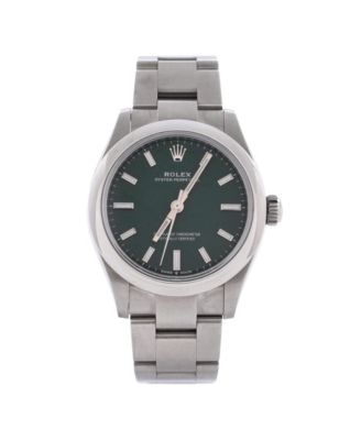 Oyster Perpetual Green Automatic Watch in Stainless Steel 31mm