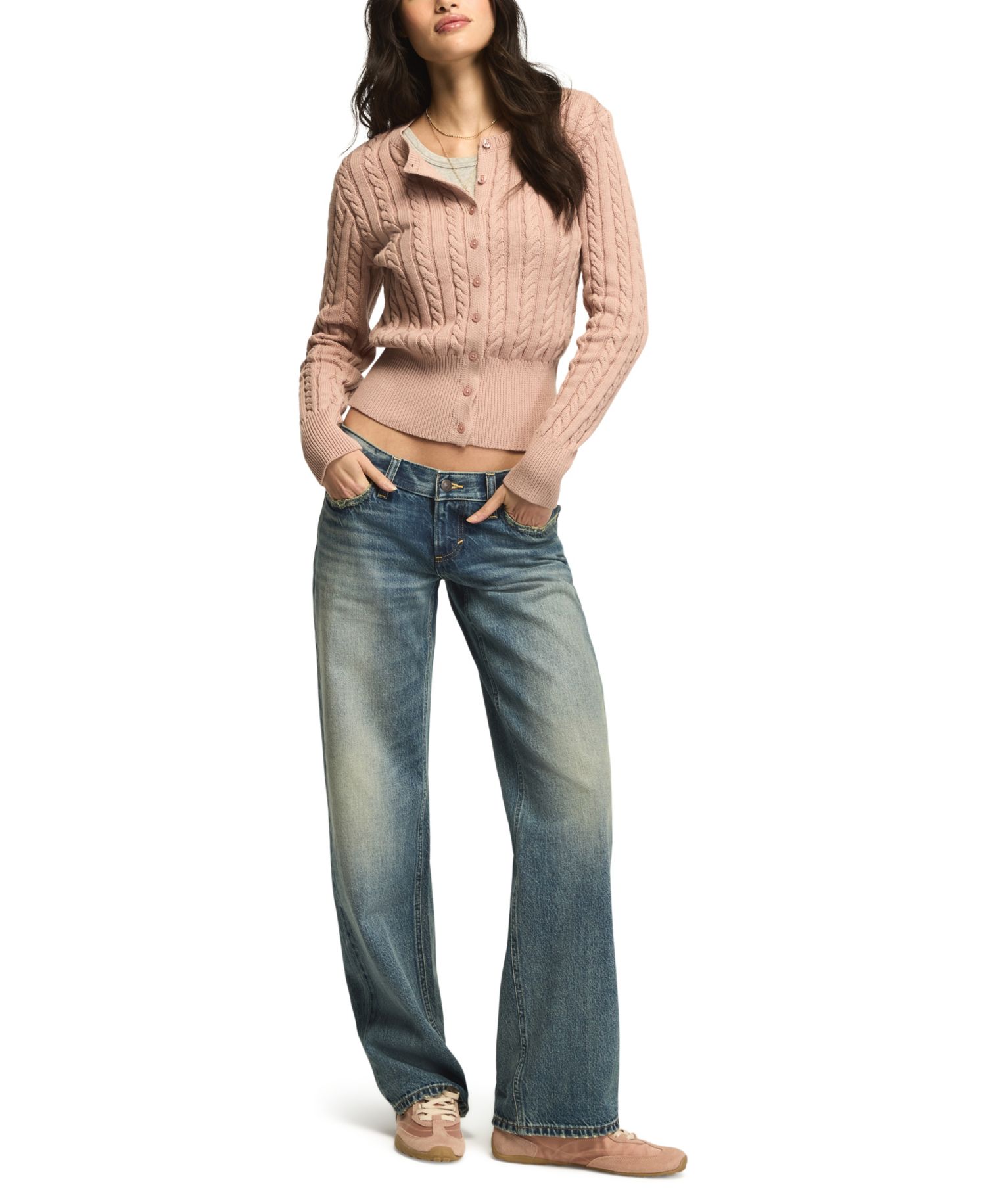 Women's Cloud Soft Cable-Knit Cardigan Sweater