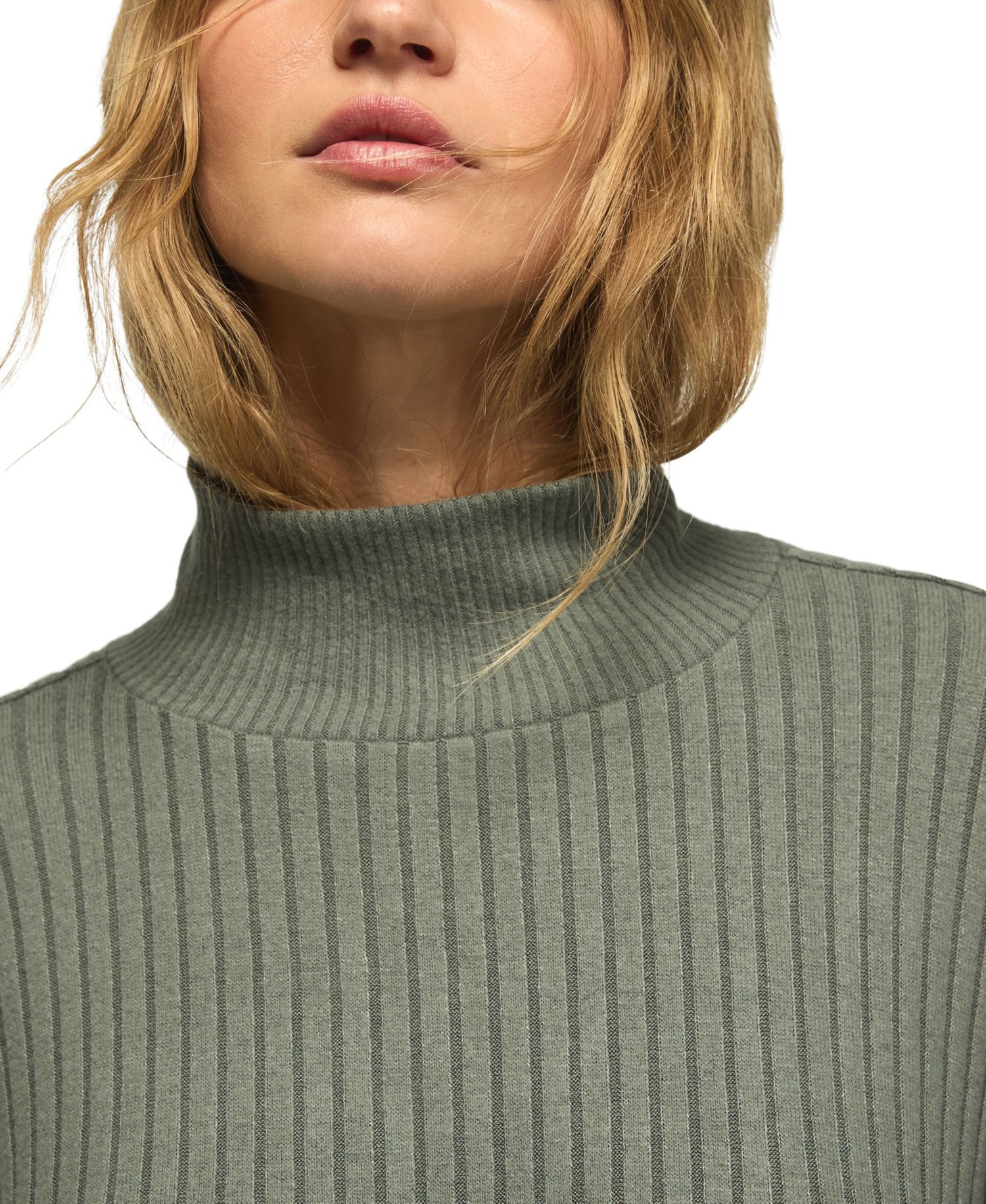 Women's Cloud Long-Sleeve Mock Neck Oversized Top
